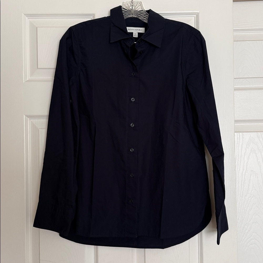Banana Republic Navy Cotton Everyday Shirt XS